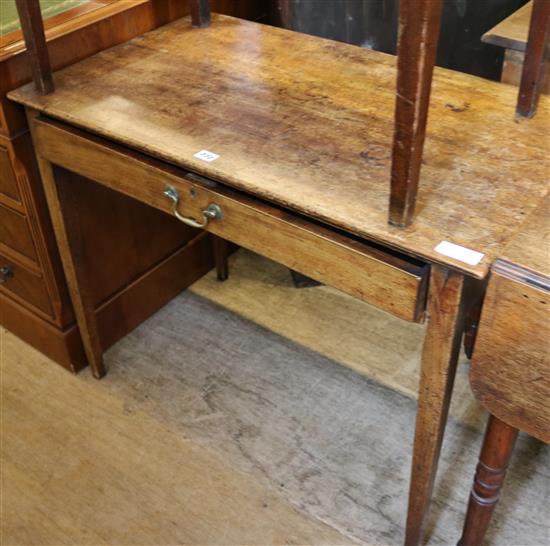 Single drawer oak side table